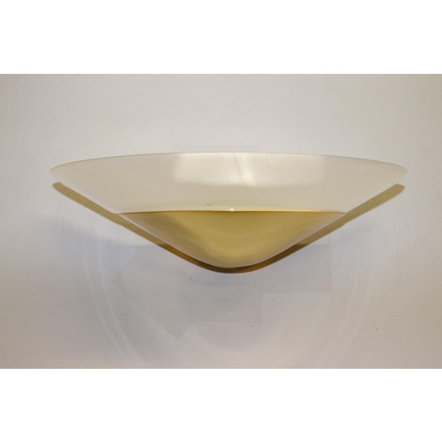 Mid-Century Modern 1990s Modern "Mezzo Alo" Wall Lamp Murano White Glass For Sale - Image 3 of 13