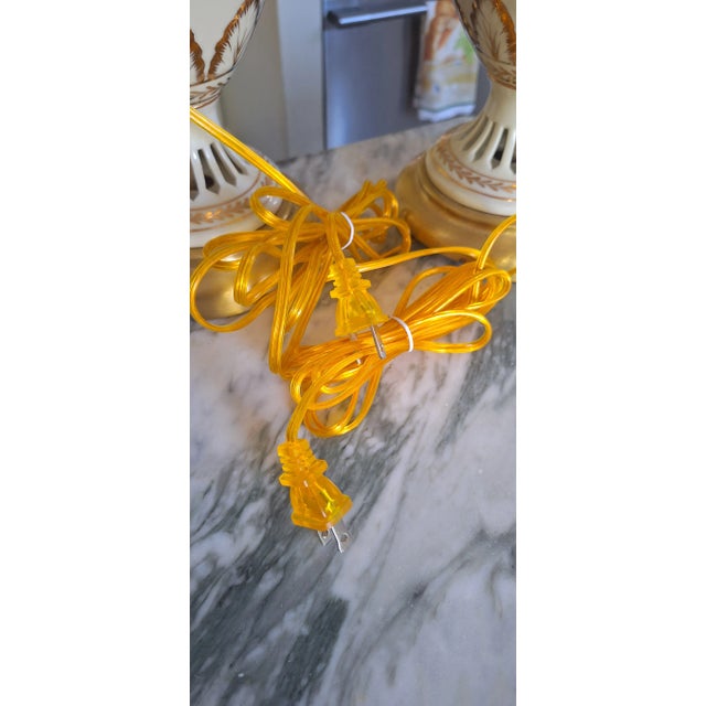 Vintage Lenox Style Lamps - A Pair For Sale - Image 11 of 12