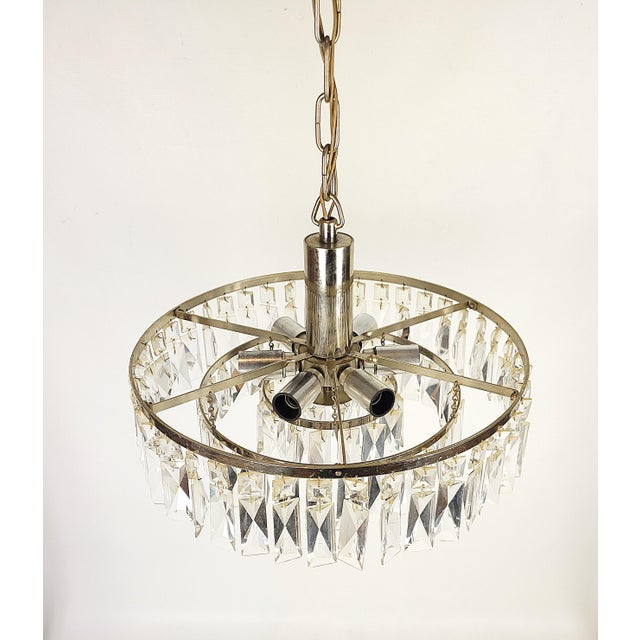 Crystal Chandelier, 1970s For Sale - Image 13 of 14