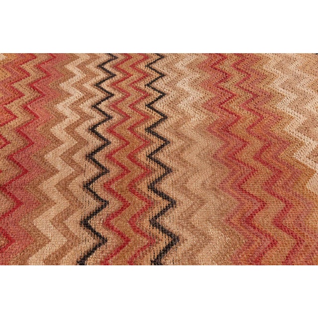 Doris Leslie Blau Scandinavian Mid-Century Abstract Warm Tan Rug Half Pile For Sale In New York - Image 6 of 8