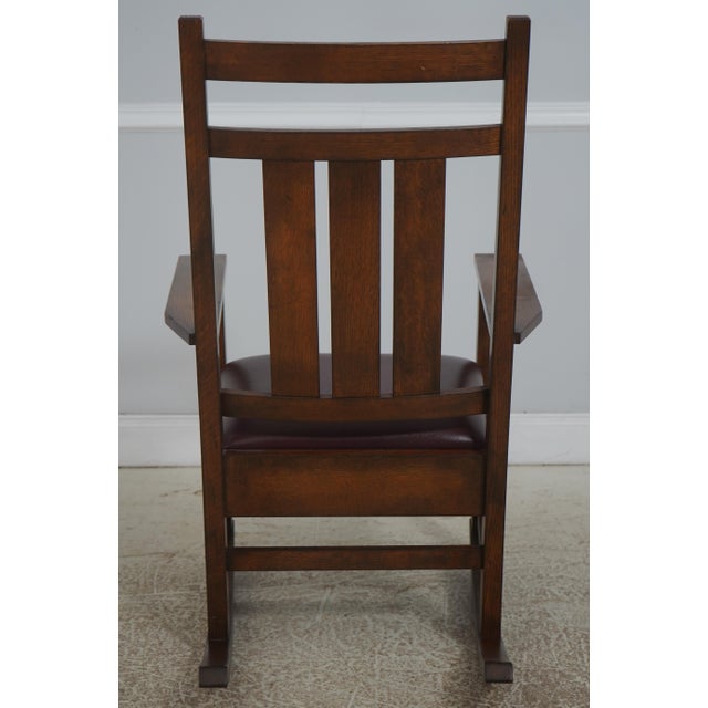 Stickley Stickley Harvey Ellis Design Mission Oak Rocker For Sale - Image 4 of 18