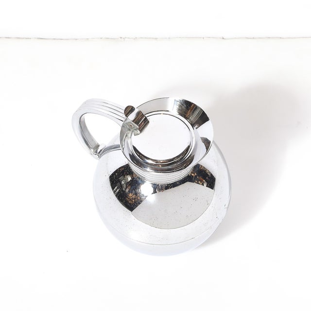 Art Deco Art Deco Machine Age Chrome Coffee Pot/Pitcher Signed Manning Bowman For Sale - Image 3 of 13