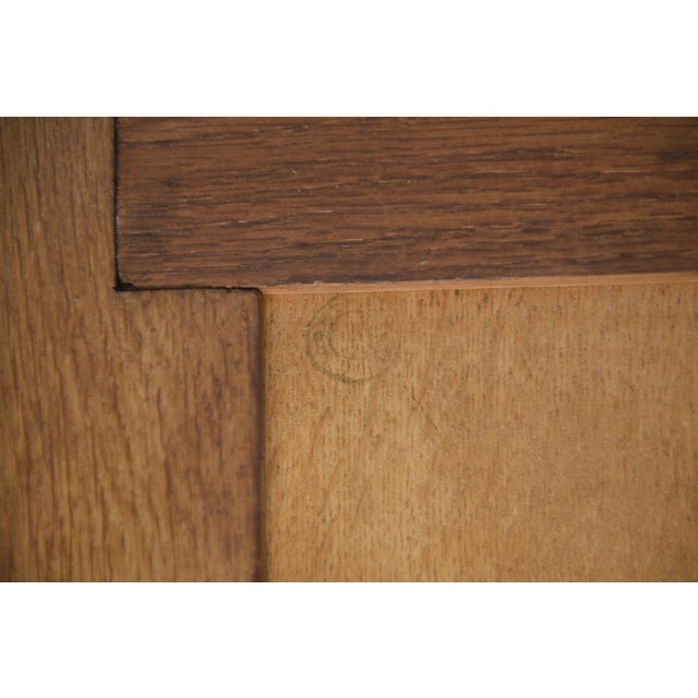 Light Oak Wardrobe with Geometric Lattice Pattern, 1940s For Sale - Image 14 of 15