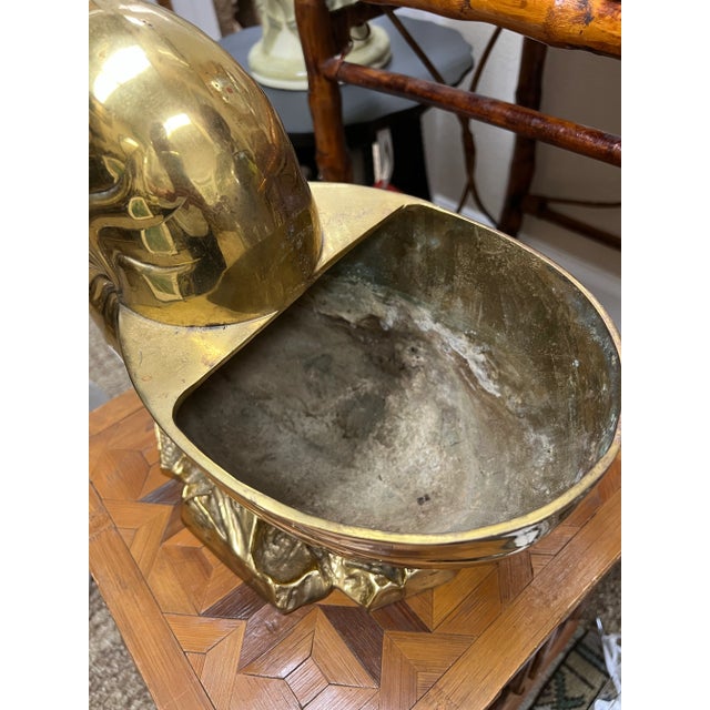 1980s Solid Brass Nautilus Shell For Sale - Image 4 of 9