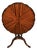 1930 English Flame Mahogany Tilt-Top Pie Crust Side Table End Table For Sale