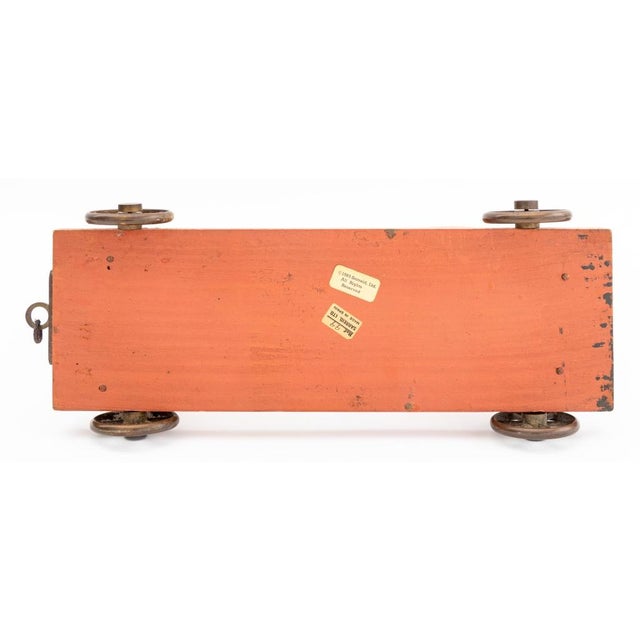 Wood Late 20th Century Folk Art Painted Wood Horse Toys- Set of 2 For Sale - Image 7 of 8