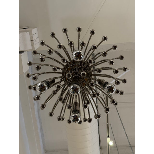 Metal Robert Abbey Anemone Flush-Mount Fixture For Sale - Image 7 of 12
