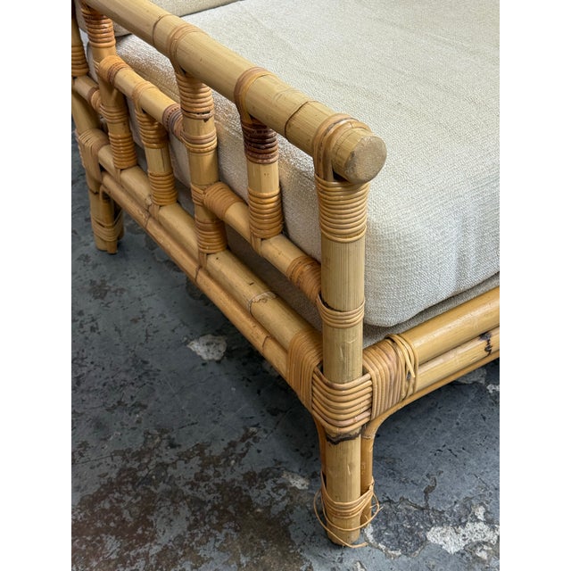 Vivai Del Sud for Wicker Works Italian Bamboo Sofa, Vintage For Sale - Image 9 of 12