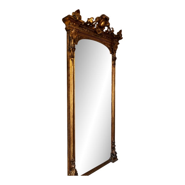 Pair of 8 Foot Tall Turn of the Last Century Tiffany Mirrors. For Sale