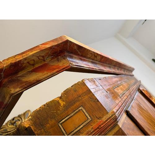 Baroque Hand-Painted Farmhouse Cupboard in Softwood For Sale - Image 14 of 16