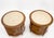 Pair Round Drum Barrel Shape Travertine Top Two Doors End Side Tables Stand Mint For Sale - Image 10 of 13