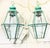 1980s Stunning Pair of Vintage Solid Brass & Glass Geometric Hanging Lanterns - a Pair For Sale - Image 9 of 16