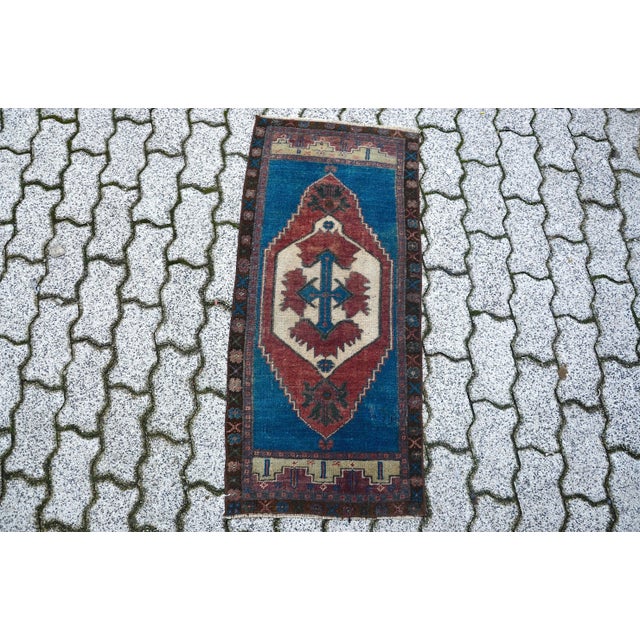 1960s Vintage Colourful Wool Rug For Sale - Image 6 of 6