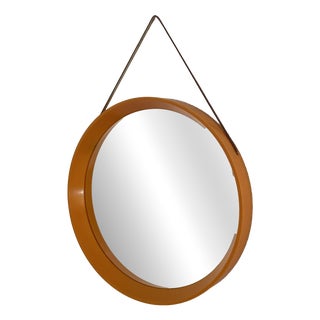 Vintage Danish Round Plastic Mirror, 1970s For Sale