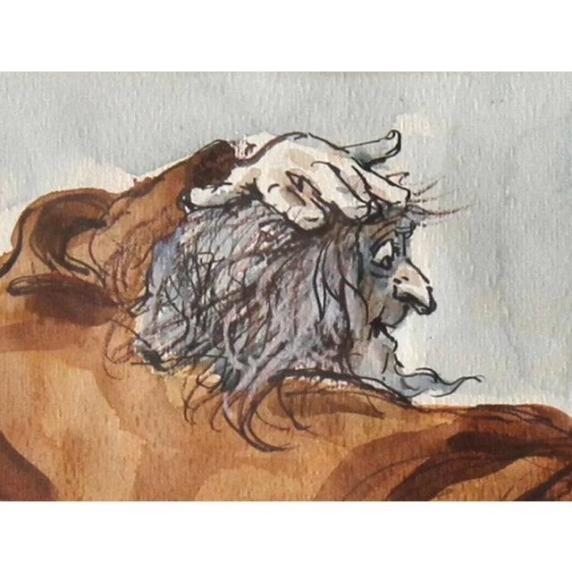 Artist: Marshall Goodman, American XXth Title: Fagin Teaching Boys to Steal (Oliver) I Year: circa 1960 Medium: Watercolor...