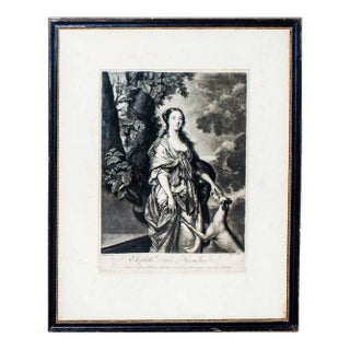 Elizabeth Duchess of Hamilton - Original Etching by W. Hamilton - Late 1700 Late 18th Century For Sale