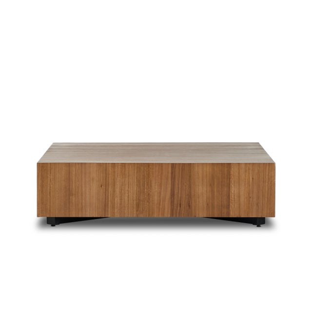 Four Hands Hudson Large Square Coffee Table, Natural For Sale - Image 9 of 12
