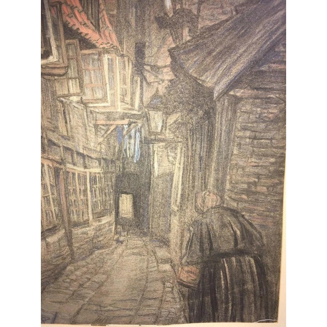 Modern Paul Helms, Old Hamburg, 1908, Pastel For Sale - Image 3 of 13