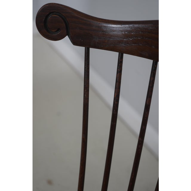 Pair of Frederick Duckloe Colonial Cherry & Oak Windsor Chairs For Sale - Image 10 of 18