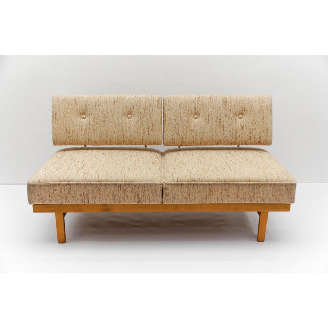 Wood Walter Knoll for Knoll Stella Sleeper Loveseat, 1950s For Sale - Image 7 of 17
