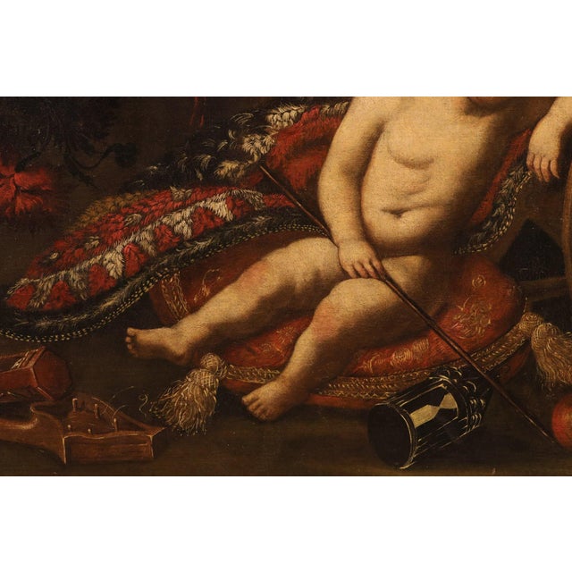 Circle of Antonio Tibaldi, Vanitas Still Life, 1700, Oil on Canvas For Sale - Image 12 of 16