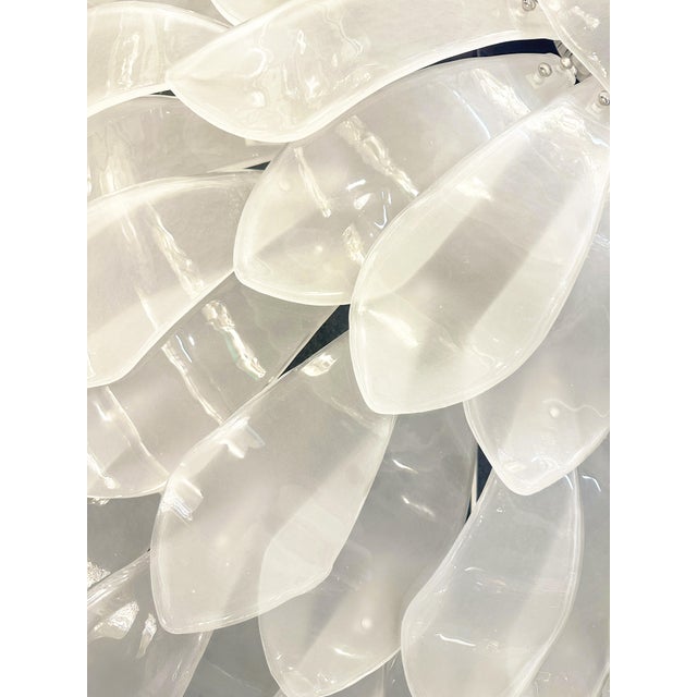 Majestic Contemporary Sanded Murano Glass Flush Mount by Simoeng For Sale - Image 6 of 7