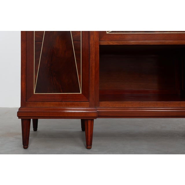 Wood Art Deco Marquetry Cabinet from De Coene Freres, Belgium, 1920s For Sale - Image 7 of 18