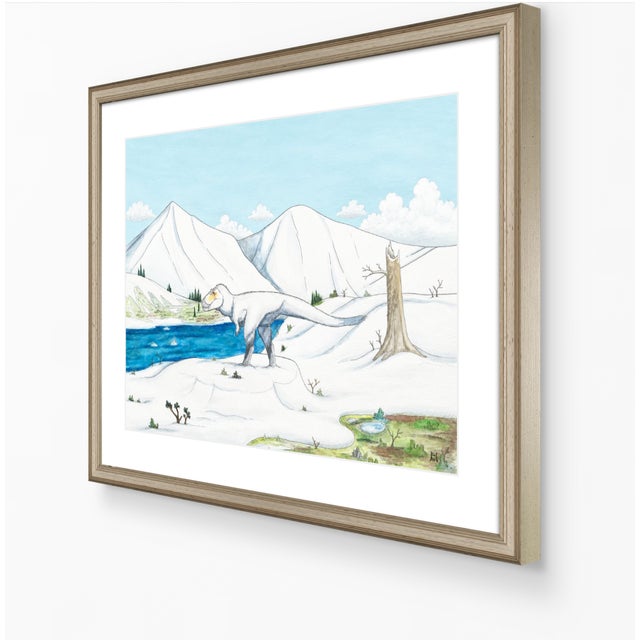 Atelier Aria Lumae Kai Hanna Van Wouden Nanuqsaurus Hoglundi Glacial Tyrant Original Watercolor Fine Art Cotton Rag Gallery Board Print 28 X 24 For Sale - Image 11 of 17