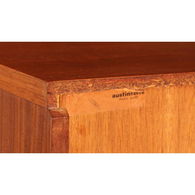 Mid-Century Teak Chest of 4 Drawers on Casters from Austinsuite, 1960s For Sale - Image 10 of 11