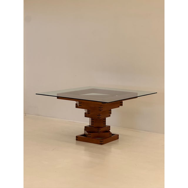 Wood Corinth Dining Table by Ferdinando Meccani for Meccani Furniture, 1978 For Sale - Image 7 of 9