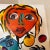 Vintage Colorful Abstract Faces Painting ~ Signed Peter Keil 1987 For Sale In Atlanta - Image 6 of 8