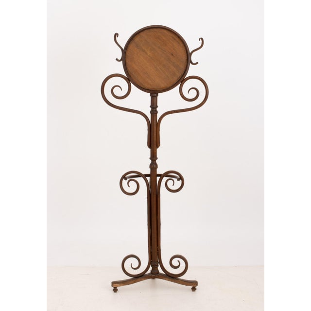 Brown Thonet Mirrored Bentwood Hall Stand, Circa 1900 For Sale - Image 8 of 8