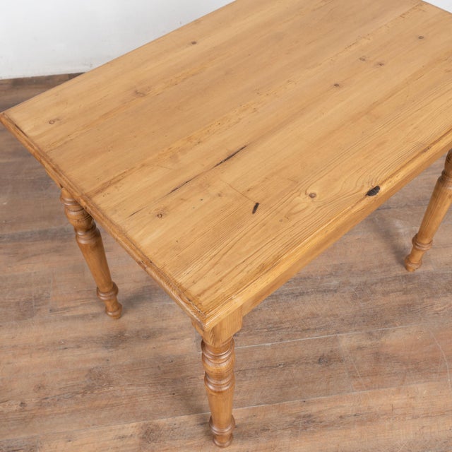 19th Century Danish Pine Side Table With Turned Legs For Sale - Image 6 of 11
