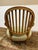 Brown Louis XVI Reproduction Teak Wood Lounge Chair For Sale - Image 8 of 12