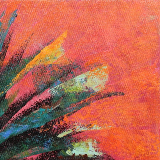 Realism Xanadu Coral - Original Palm Tree Landscape Artwork by Kathleen Keifer For Sale - Image 3 of 9