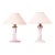 Pair of Antique Swedish Glass Lamps For Sale
