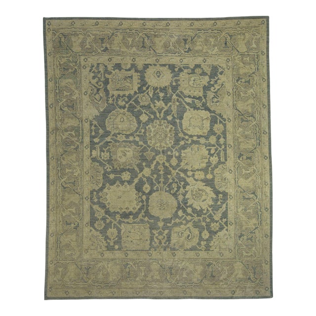 Turkish Oushak Rug 9'9" x 12'1" #18687 For Sale