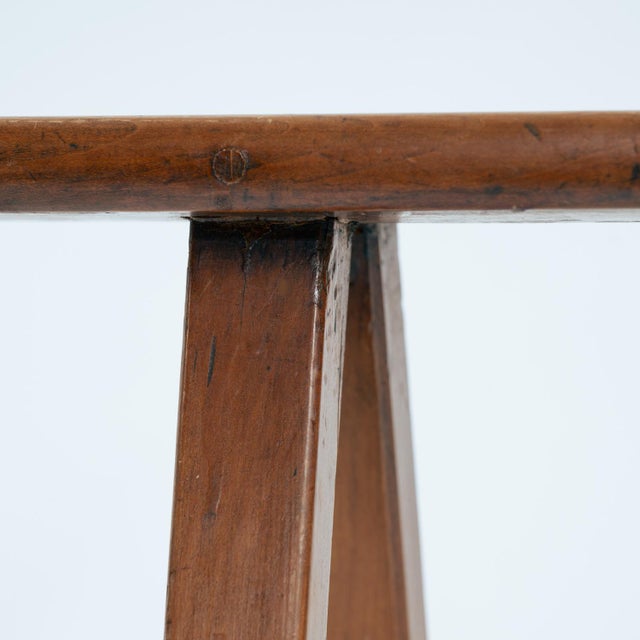 French Art Deco Style Bench in Oak, 1930s For Sale - Image 12 of 17