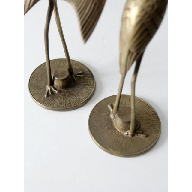 Mid Century Brass Bird Figures For Sale - Image 6 of 11