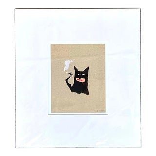 Contemporary Hand Signed Original Print of Masked Crusader For Sale