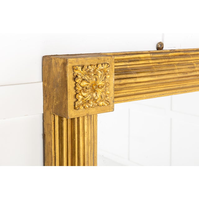 Large Antique English Regency Giltwood Mirror For Sale - Image 4 of 6