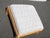 Large Vintage French Country Coastal Bamboo Rattan Ottoman Foot Stool For Sale - Image 10 of 17