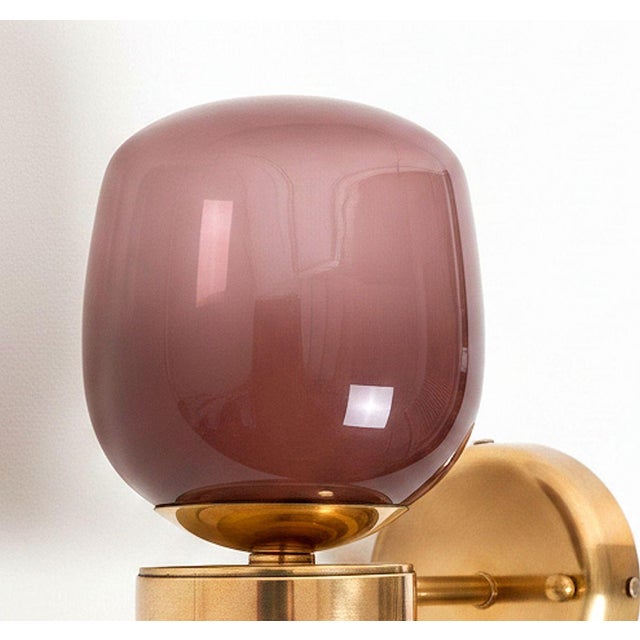 1990s Burgundy Murano Glass Sconces - a Pair For Sale - Image 10 of 12