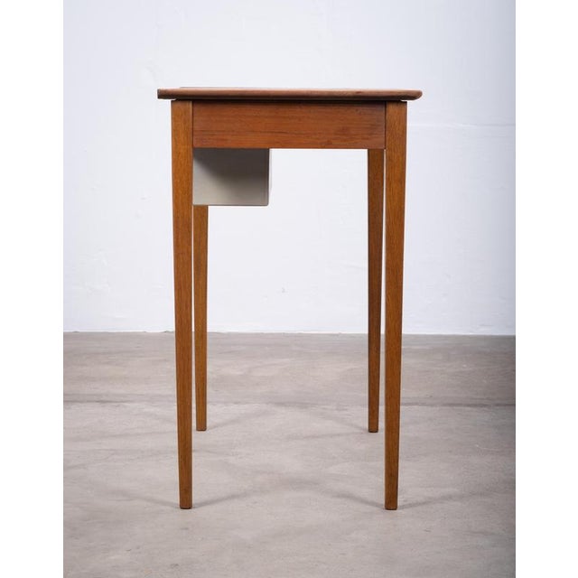 Danish Modern Teak Vanity Table with Mirror, 1960s For Sale - Image 11 of 13