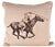 English Polo Player Linen Equestrian Pillow For Sale - Image 3 of 4