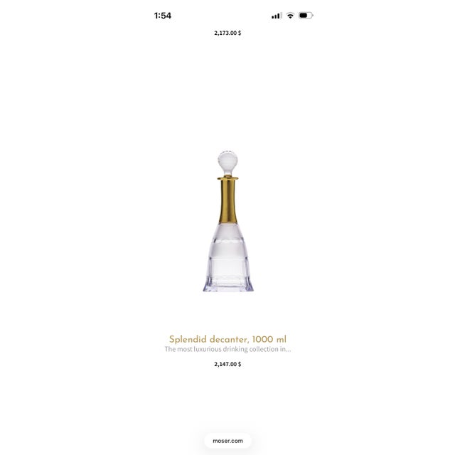 Late 20th Century Moser Splendid Large Decanter With Stopper. For Sale - Image 11 of 12