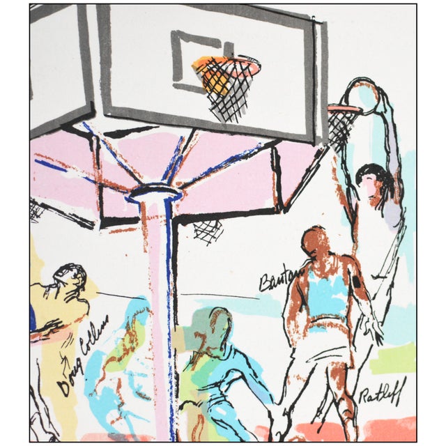 Leroy Neiman 20th Century Basketball Serigraph LeRoy Neiman For Sale - Image 4 of 7