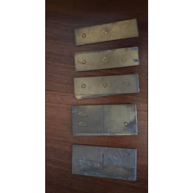 Metal 83 Vintage Solid Brass New Hermes Letterpress Blocks in Original Printer’s Tray – Alphabet, Numbers, and Symbols For Sale - Image 7 of 7