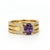 Split Shank Oval Amethyst Engagement Silver, Gold Ring, Size 9.5 For Sale - Image 4 of 7