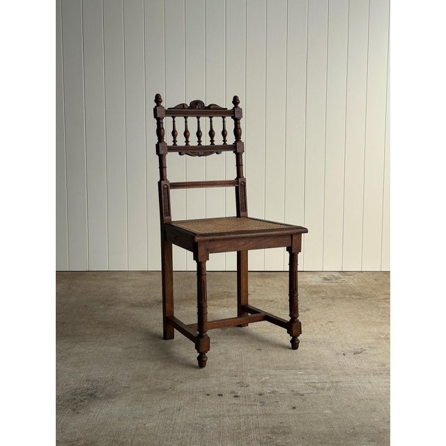 Set of Four Antique Dining Chairs With Carved Crest For Sale - Image 12 of 18